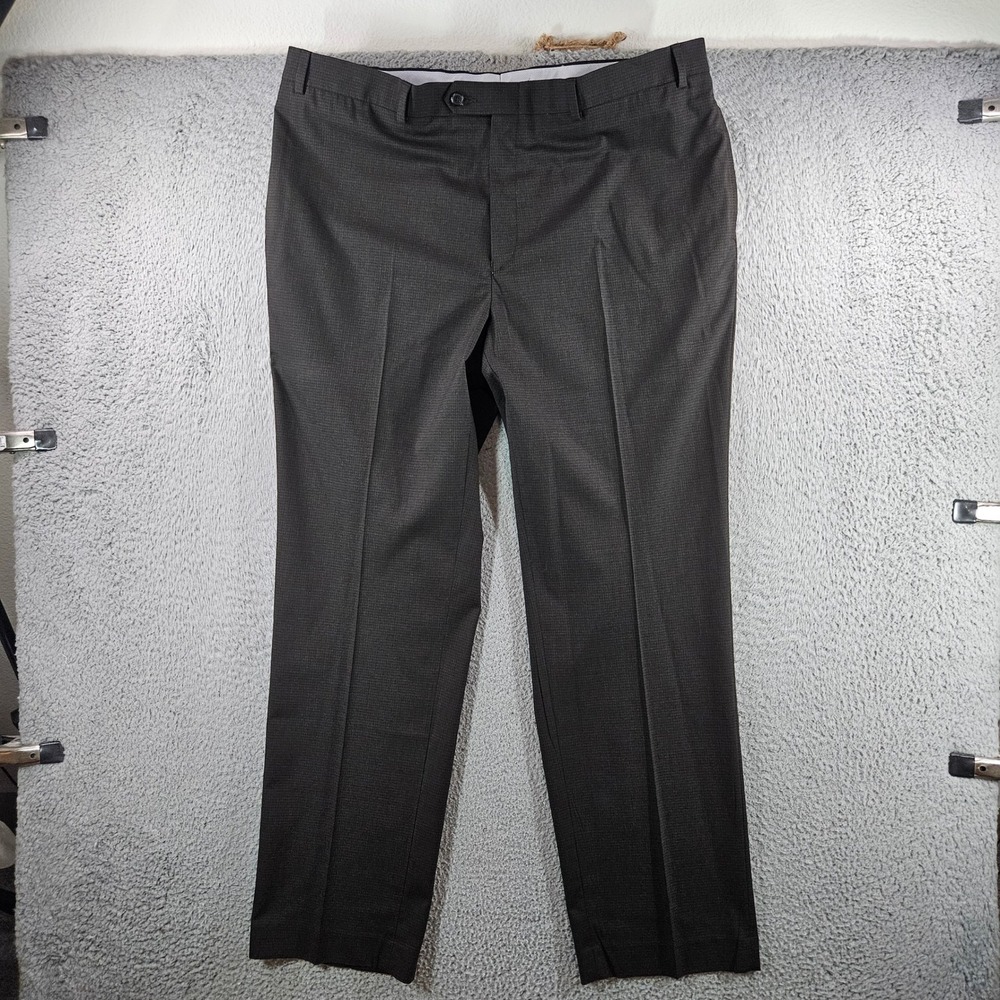 Ralph Ralph Lauren Mens Dress Pants 40x32 Charcoal Gray Micro Check Trousers